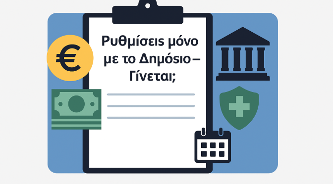 Ρύθμιση μόνο με το Δημόσιο. Γίνεται?